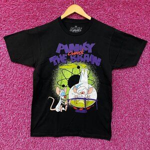 Pinky and The Brain Cooked Brain Cartoon T-Shirt Medium
